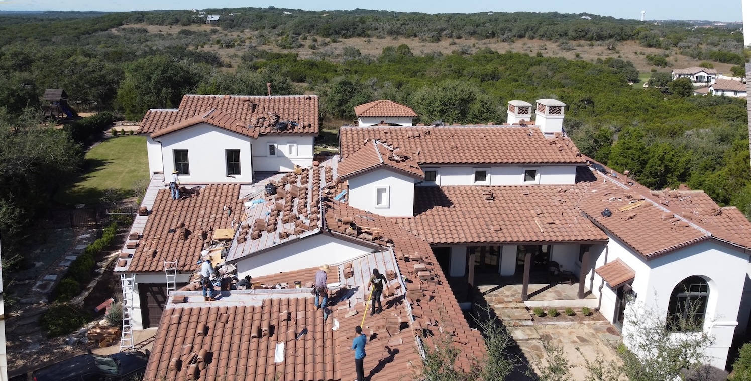 Residential Roof installation in progress