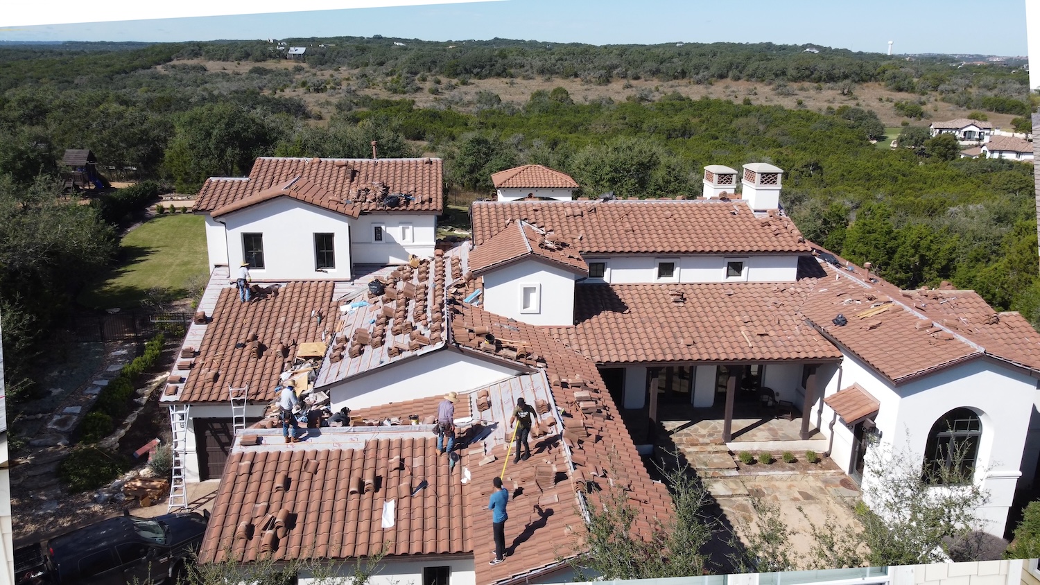 Residential Roof installation in progress