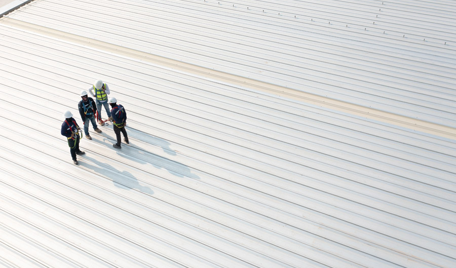 Commercial Flat Roof - Aerial View