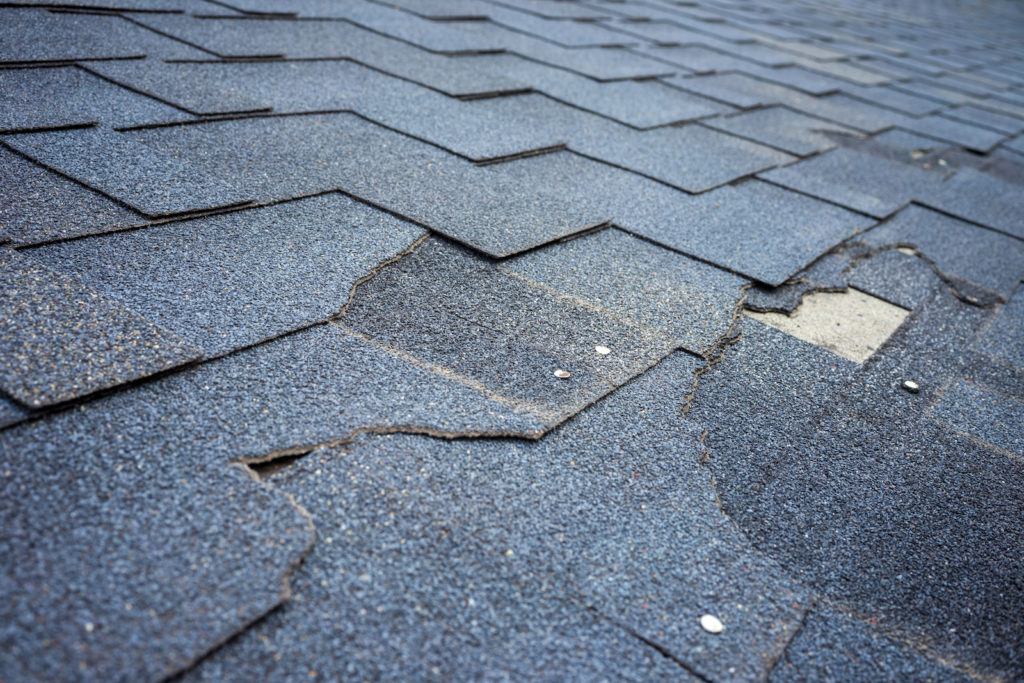 Damaged roof