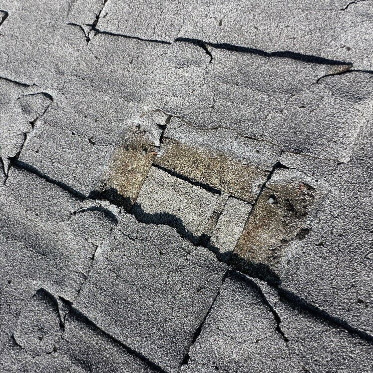 Closeup of metal roof