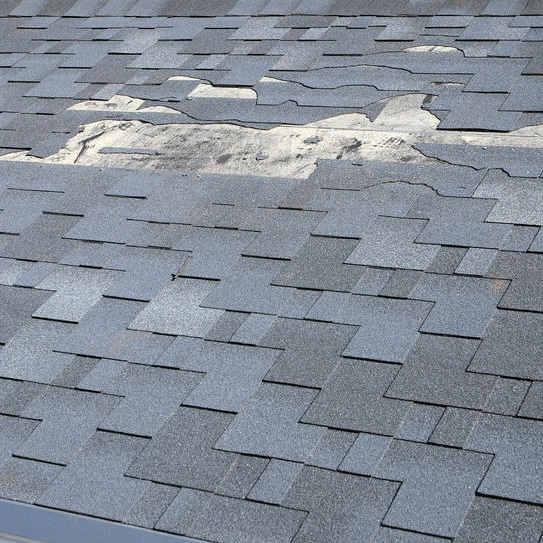 Closeup of metal roof