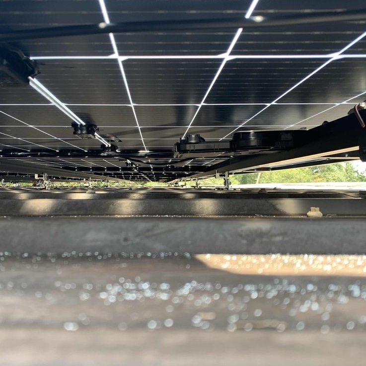 Closeup of metal roof