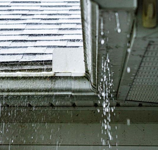 Closeup of metal roof