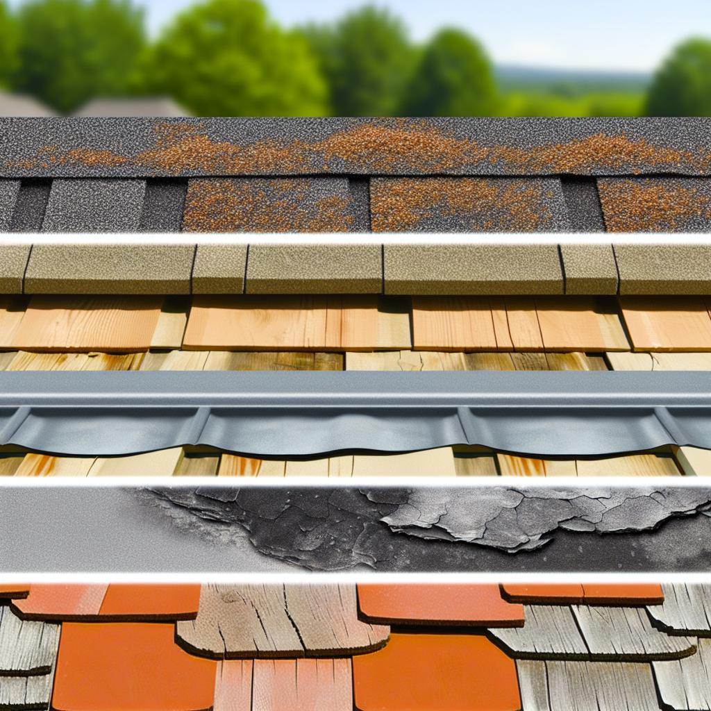 Closeup of metal roof