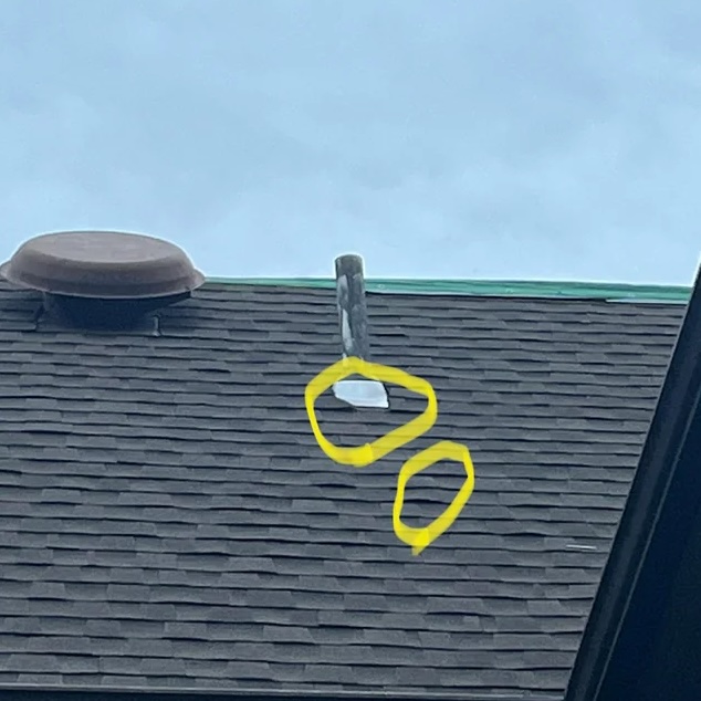 Closeup of metal roof