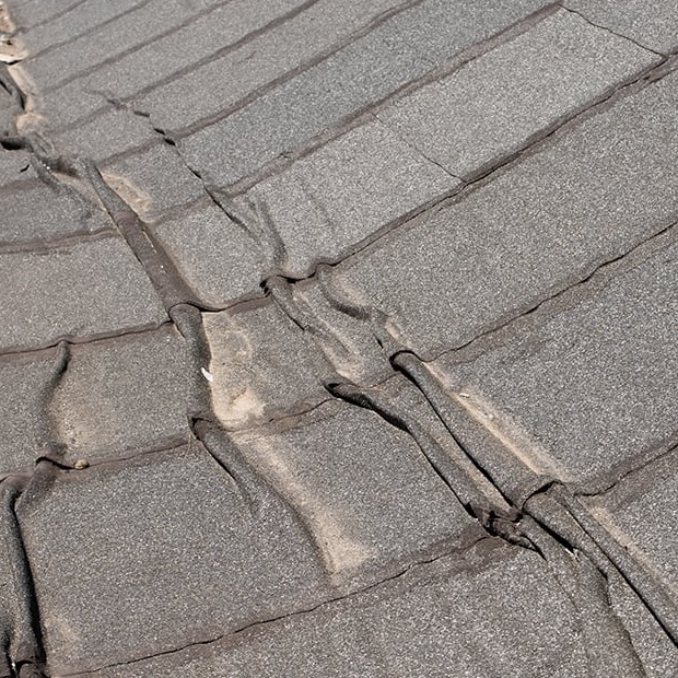 Closeup of metal roof