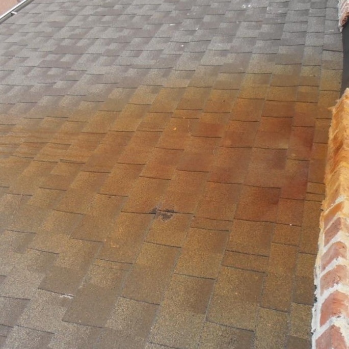 Closeup of metal roof