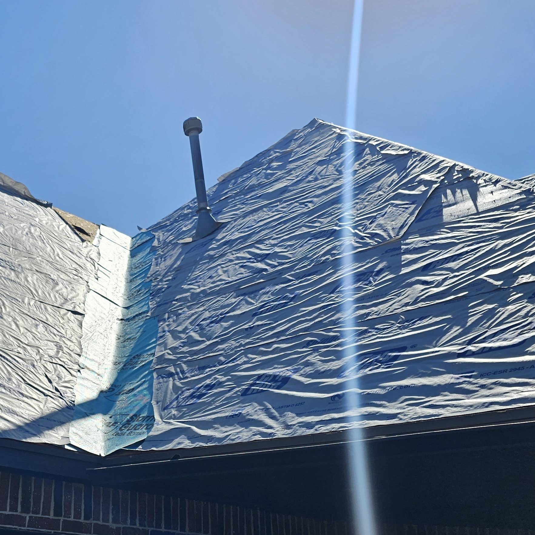 Closeup of metal roof