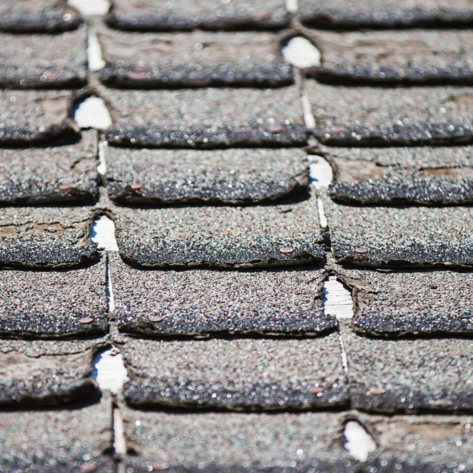 Closeup of metal roof