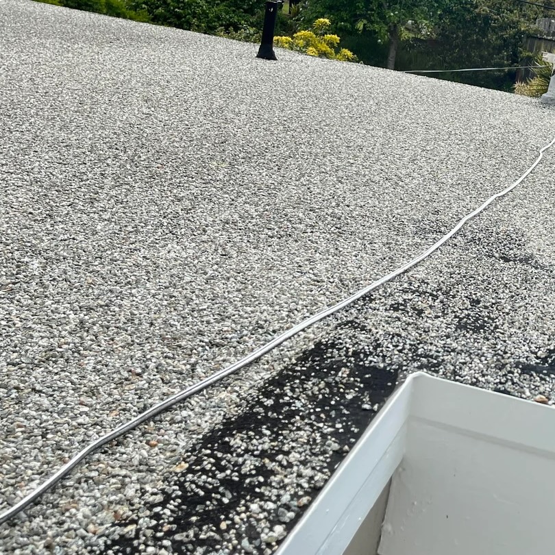 Closeup of metal roof