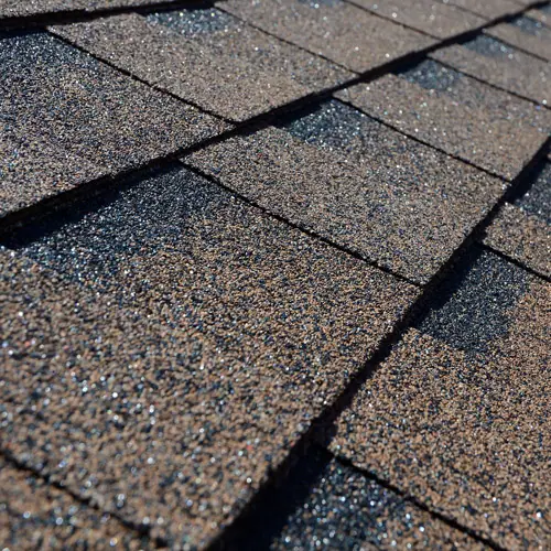 Close-up of brown asphalt shingles – Waco roofing company